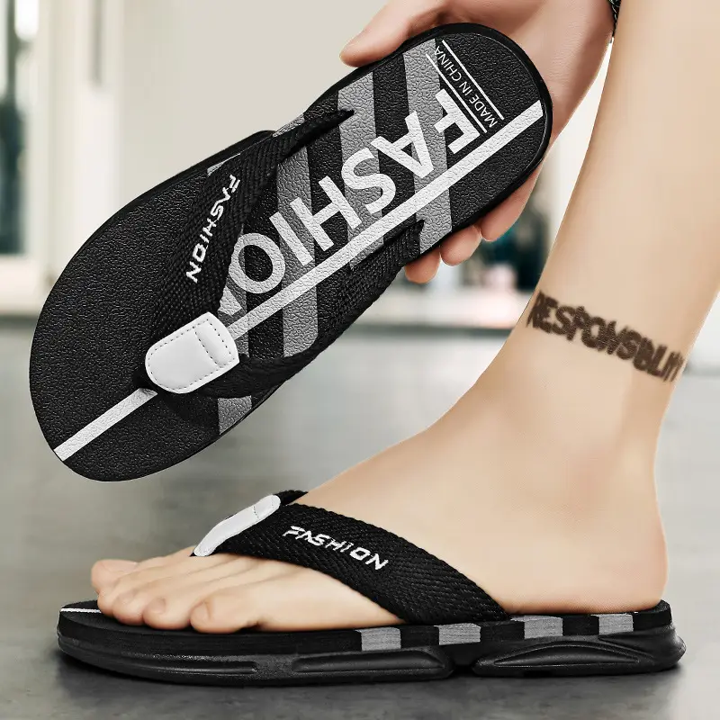 Flip-flops men's summer outdoor casual sports non-slip soft bottom flip-flops sandals for teenagers beach shoes