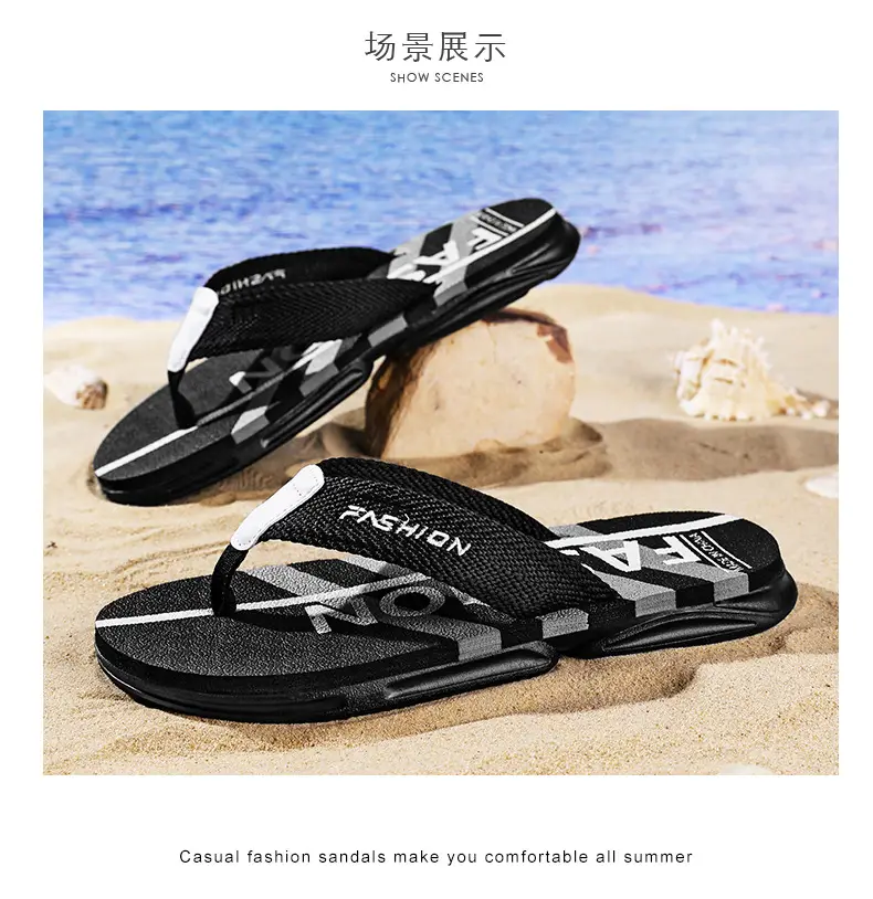 Flip-flops men's summer outdoor casual sports non-slip soft bottom flip-flops sandals for teenagers beach shoes — feature 16