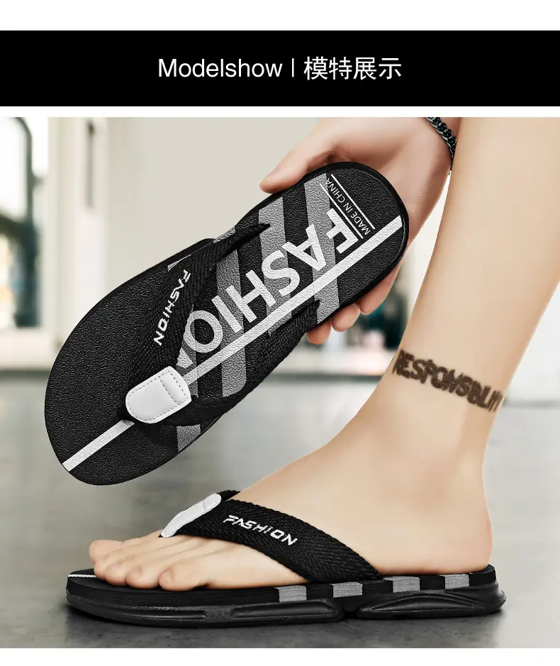 Flip-flops men's summer outdoor casual sports non-slip soft bottom flip-flops sandals for teenagers beach shoes — feature 7