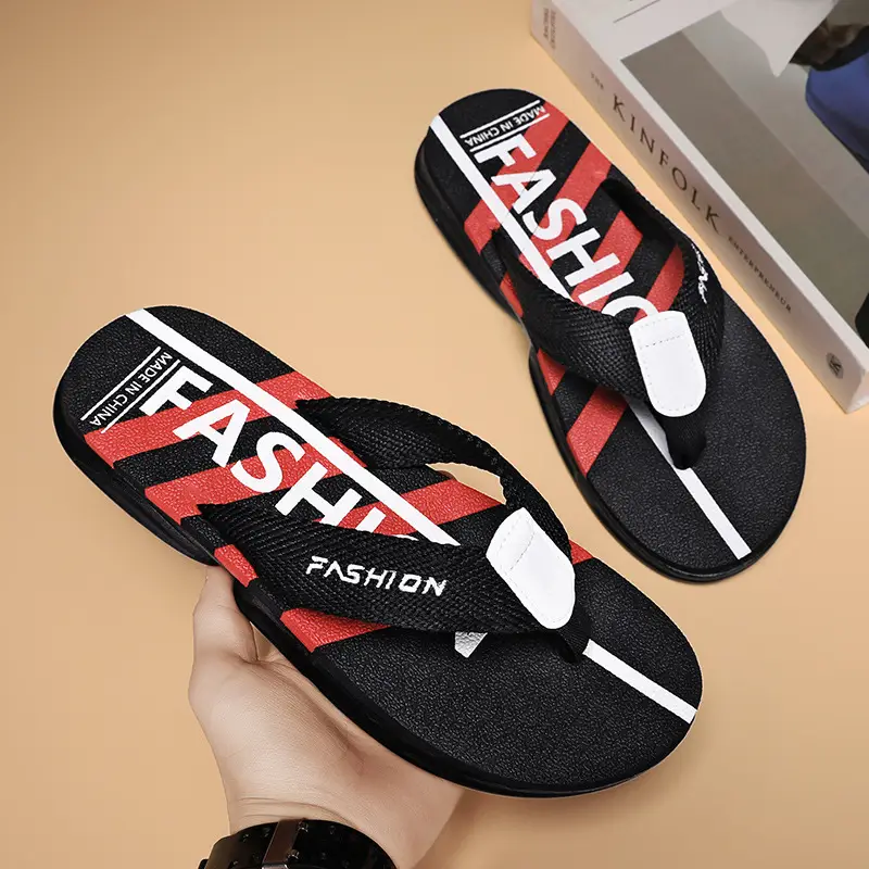 Flip-flops men's summer outdoor casual sports non-slip soft bottom flip-flops sandals for teenagers beach shoes