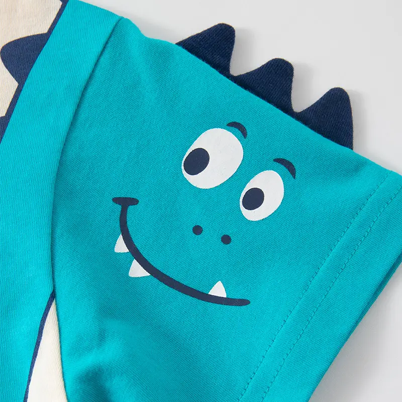 Kids Dinosaur T-Shirt Light Blue Follow Me Design - Image 5