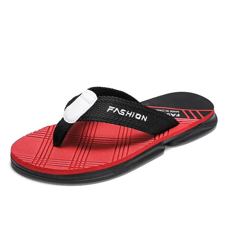 Flip-flops men's Korean-style trendy men's summer thick-soled slippers non-slip outdoor wear flip-flops soft-soled beach shoes