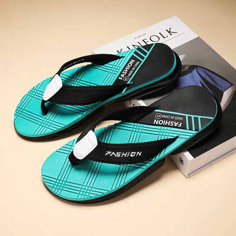 Flip-flops men's Korean-style trendy men's summer thick-soled slippers non-slip outdoor wear flip-flops soft-soled beach shoes