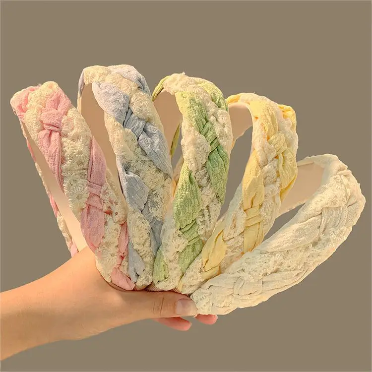 Women's Twist Woven Lace Hair Hoop High Grade - Image 6
