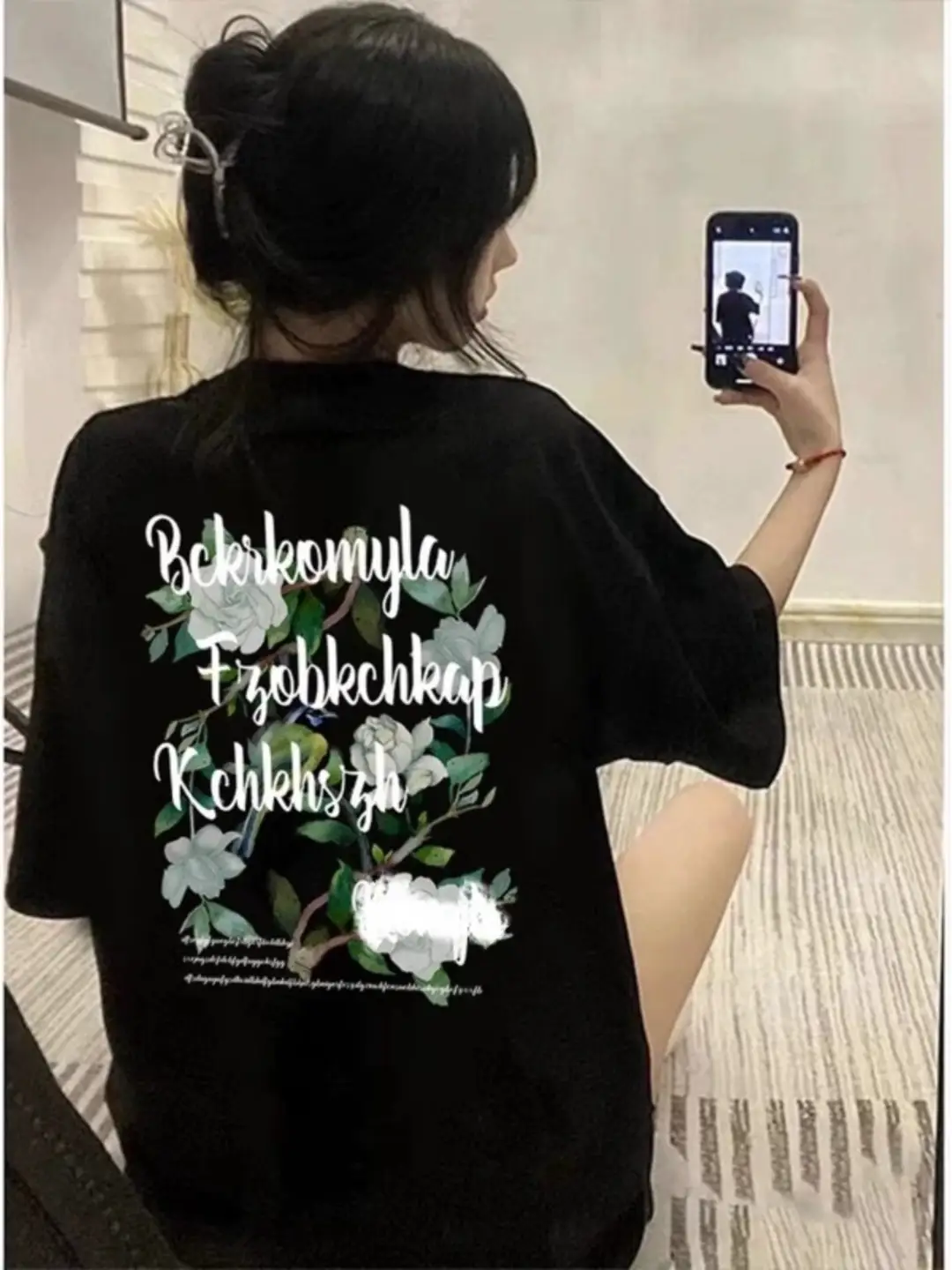 American hiphop High STreeT T-shirT for Women Summer Loose Large Size Lazy STyle Pure CoTTon ShorT-sleeved ins Trendy Brand Couple Tops - Image 3