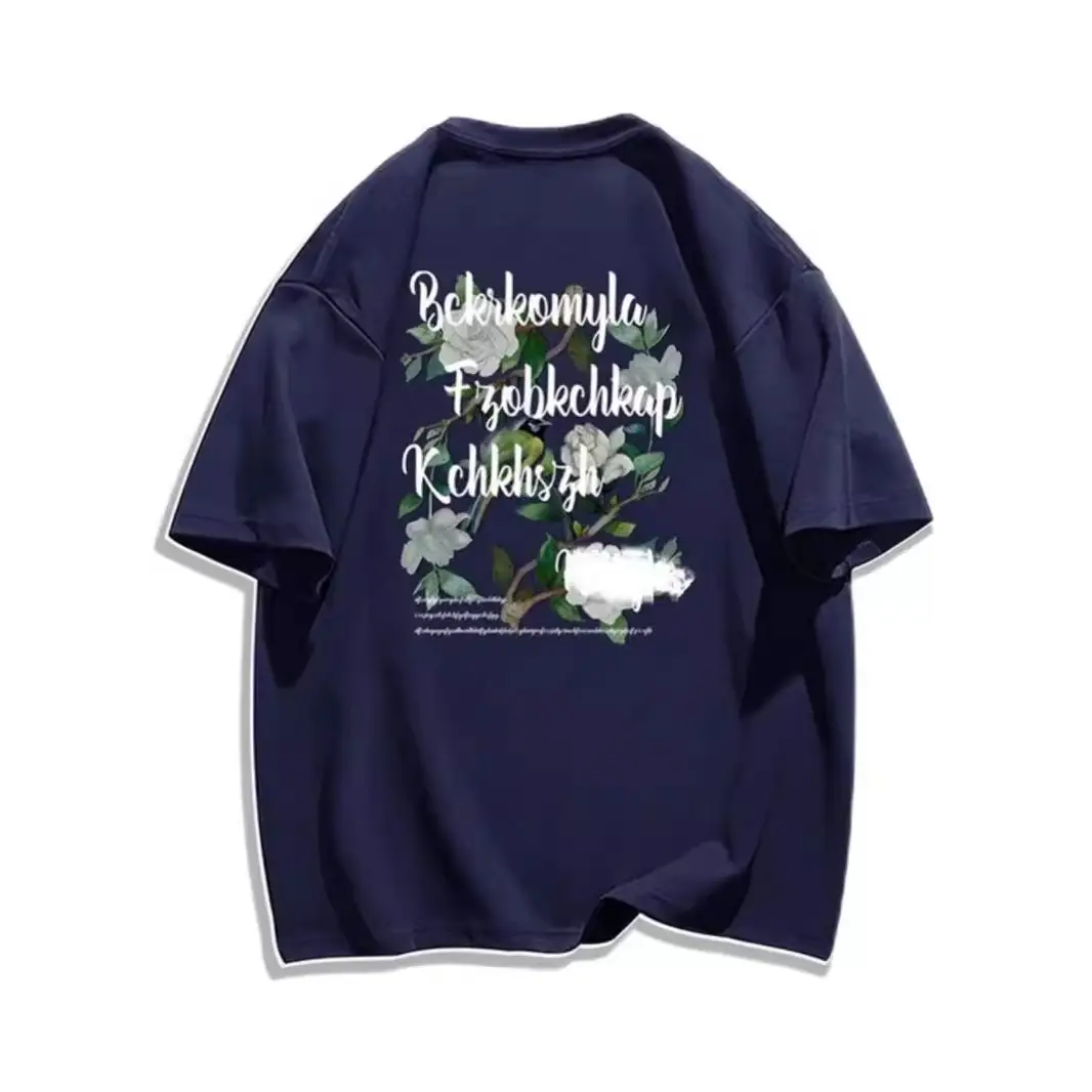 American hiphop High STreeT T-shirT for Women Summer Loose Large Size Lazy STyle Pure CoTTon ShorT-sleeved ins Trendy Brand Couple Tops — feature 6