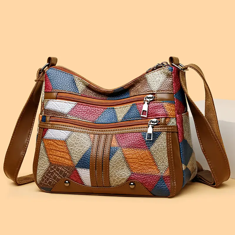 Retro Multi-Pocket Shoulder Bag for Women - Image 4