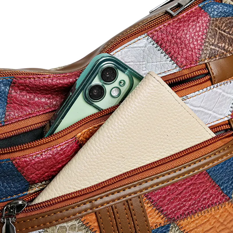 Retro Multi-Pocket Shoulder Bag for Women - Image 5