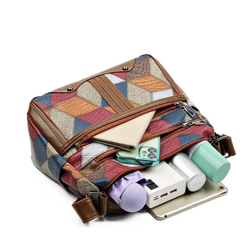 Retro Multi-Pocket Shoulder Bag for Women - Image 6