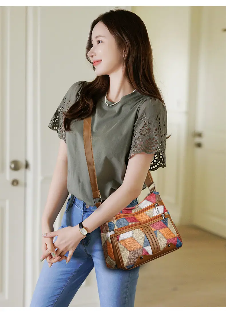 Retro Multi-Pocket Shoulder Bag for Women — feature 16