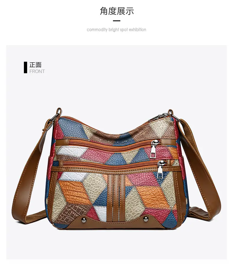 Retro Multi-Pocket Shoulder Bag for Women — feature 17