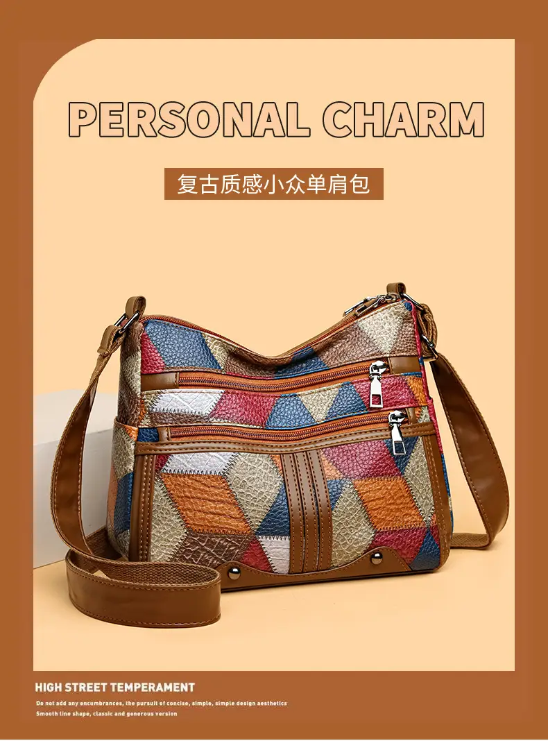 Retro Multi-Pocket Shoulder Bag for Women — feature 2