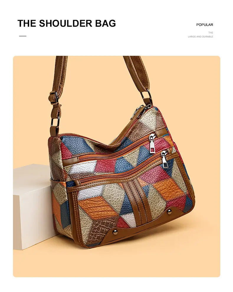 Retro Multi-Pocket Shoulder Bag for Women — feature 8