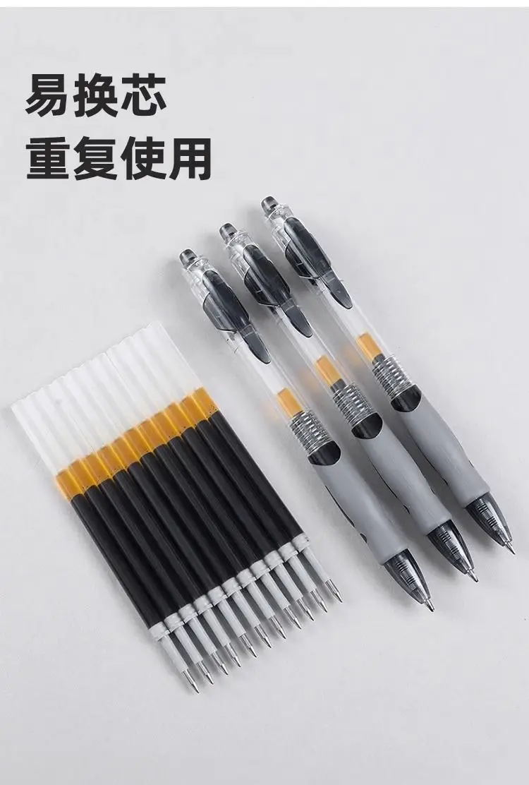 Press Gel Pen Black Red GP1008 Student Learning Ballpoint Pen Signature Pen Office Refill Stationery Wholesale — feature 6