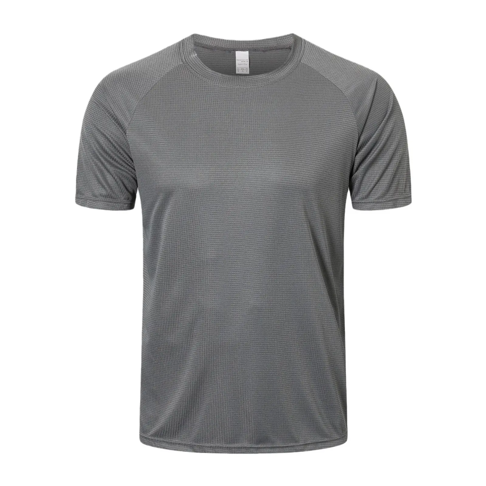 Men's Grey Ice Mesh Running T-Shirt Short Sleeve - Image 9
