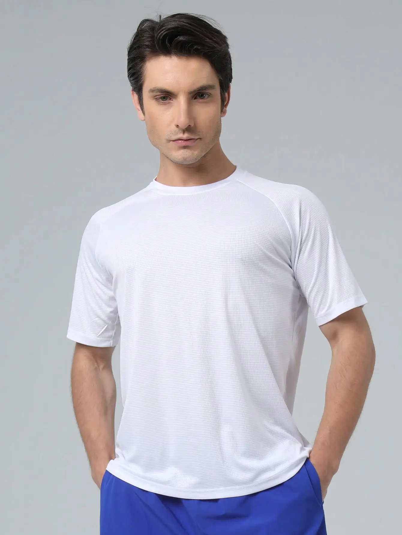 Men's Grey Ice Mesh Running T-Shirt Short Sleeve — feature 2