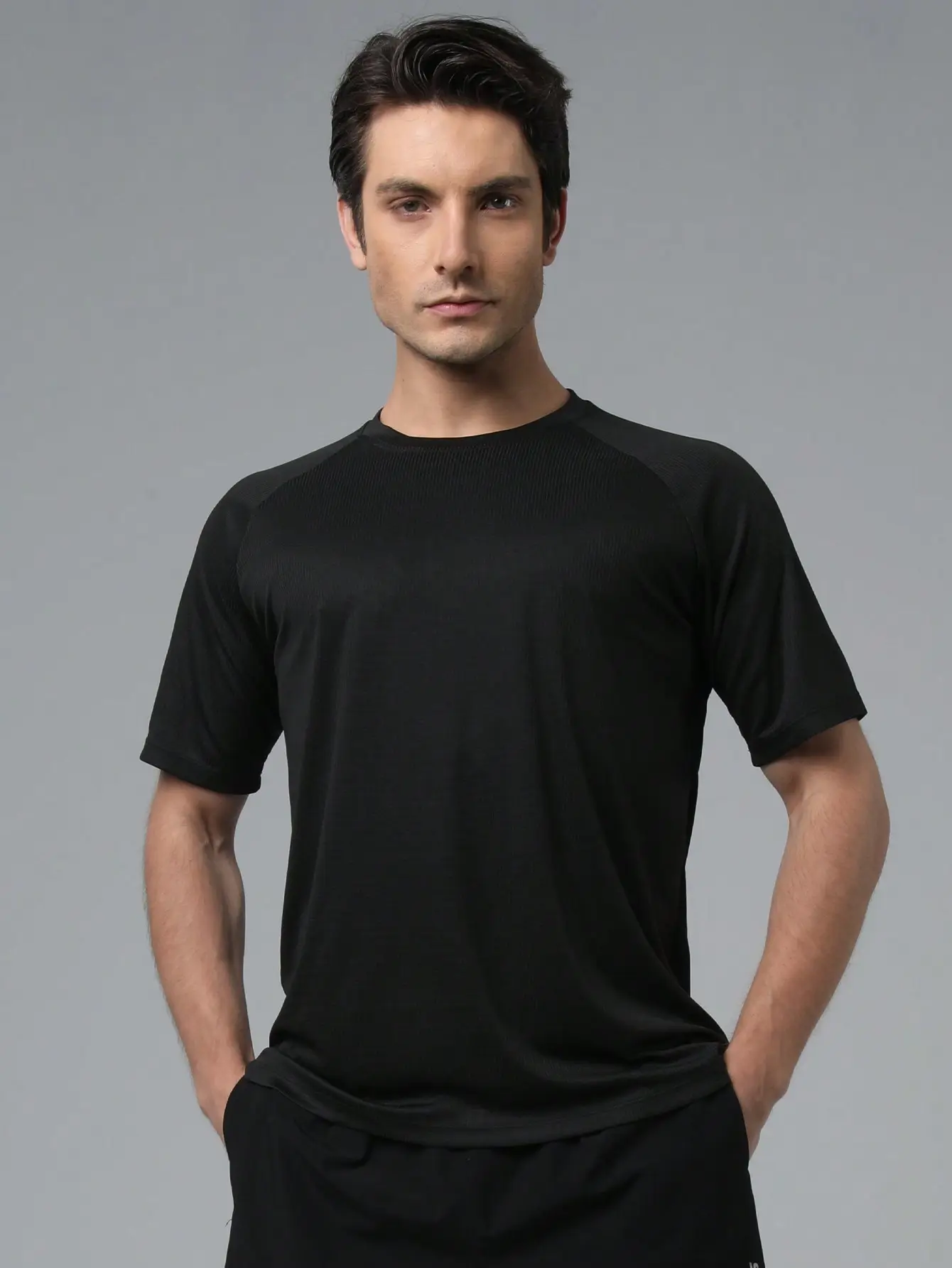 Men's Grey Ice Mesh Running T-Shirt Short Sleeve — feature 3