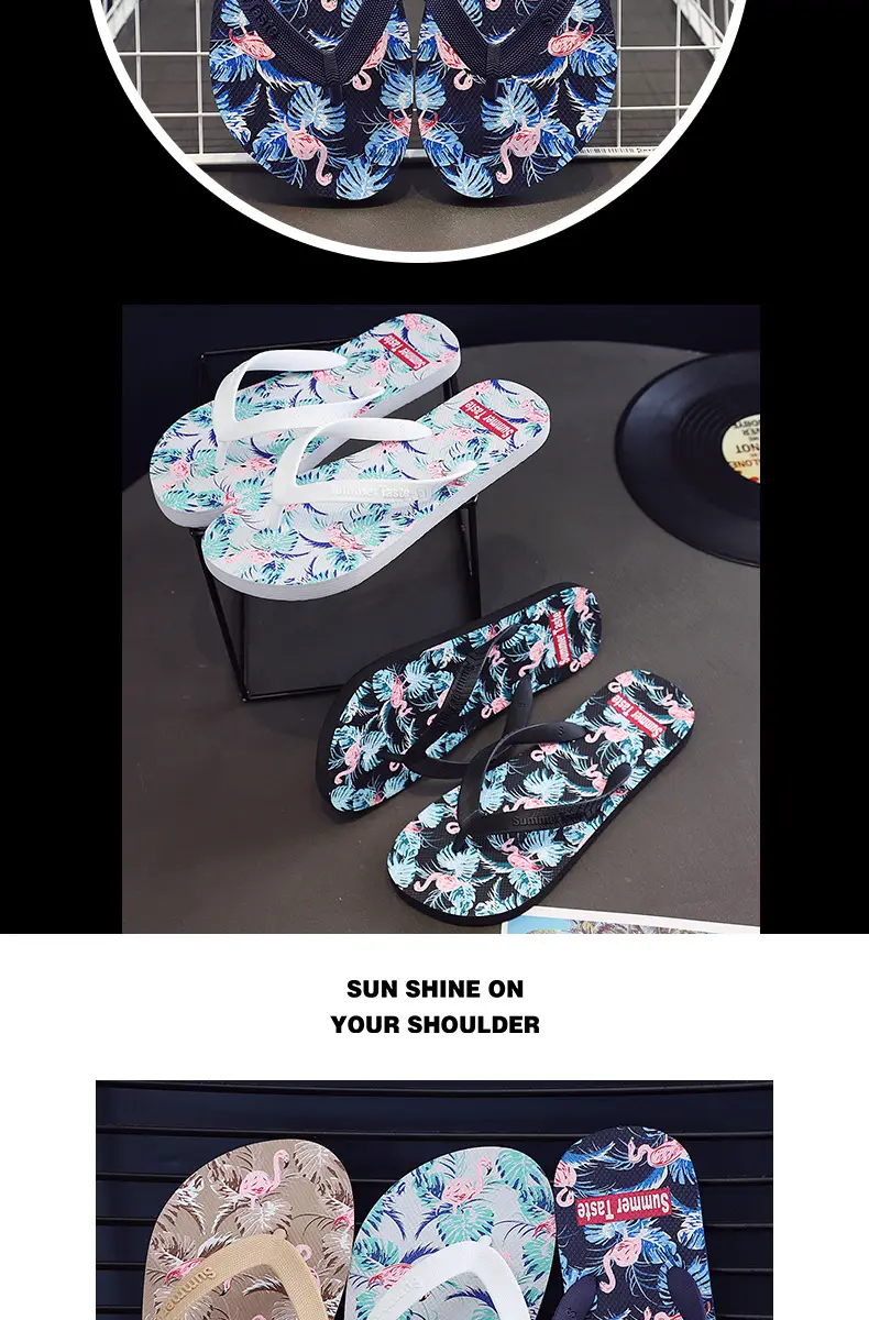 Summer Floral Flip Flops for Men Anti-Slip Beach Wear — feature 10