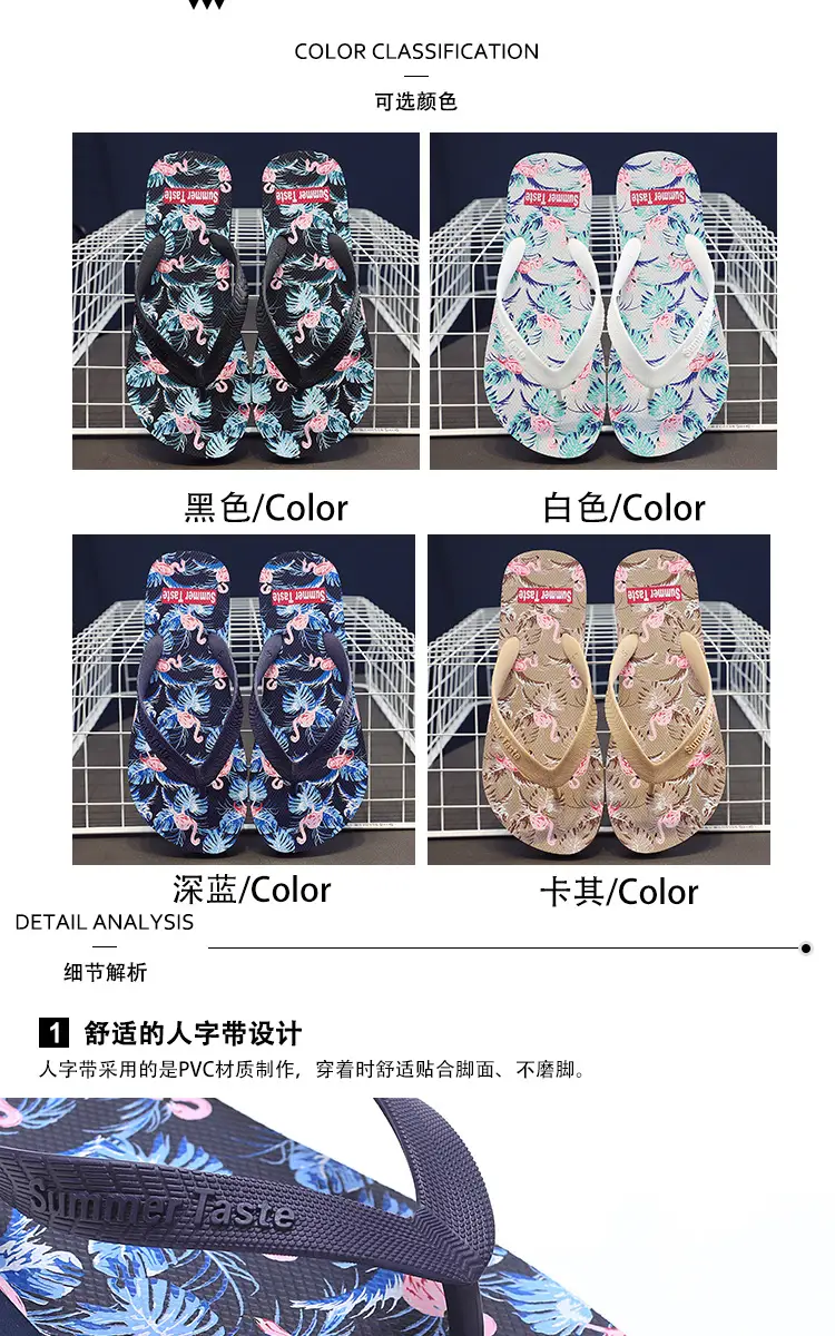 Summer Floral Flip Flops for Men Anti-Slip Beach Wear — feature 3