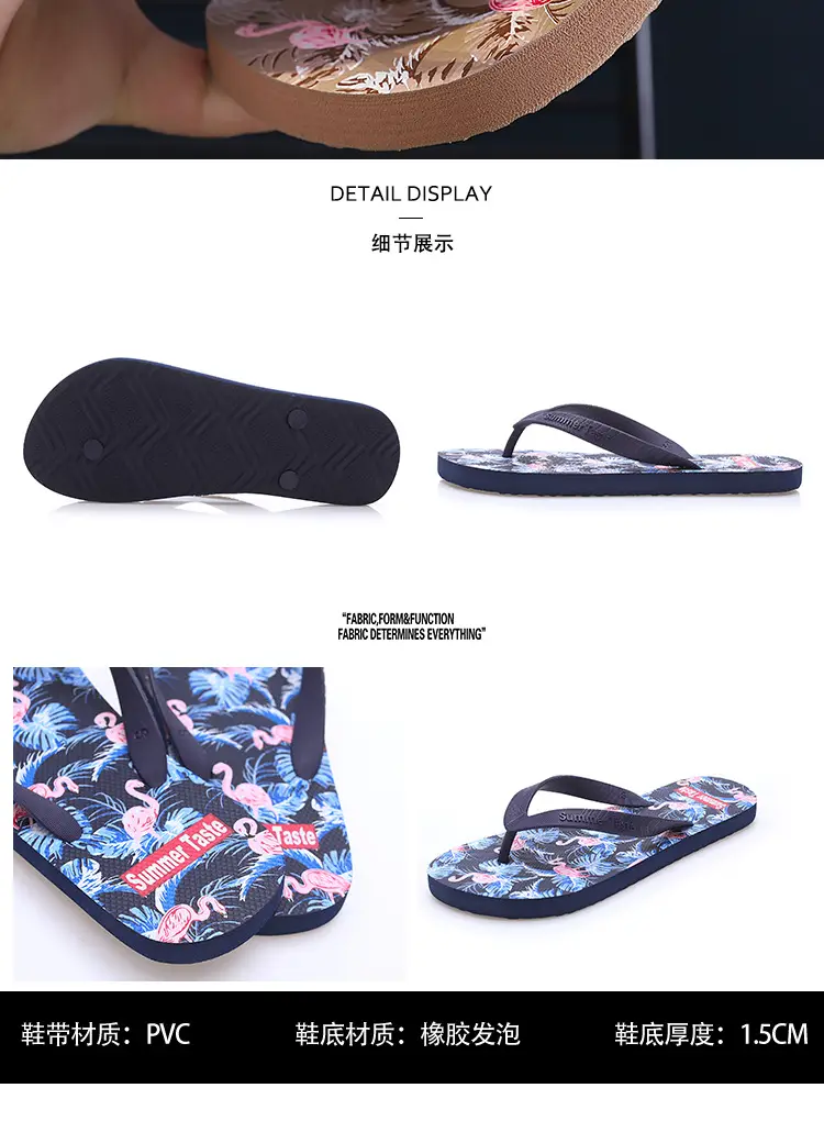 Summer Floral Flip Flops for Men Anti-Slip Beach Wear — feature 5