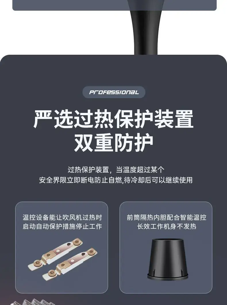 Hair Dryer with Cold & Hot Wind, Negative Ion, No Injury — feature 17