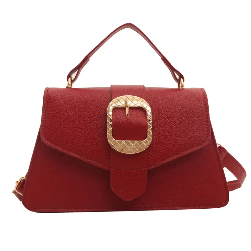 Korean Fashion Brown Leather Crossbody Bag for Women