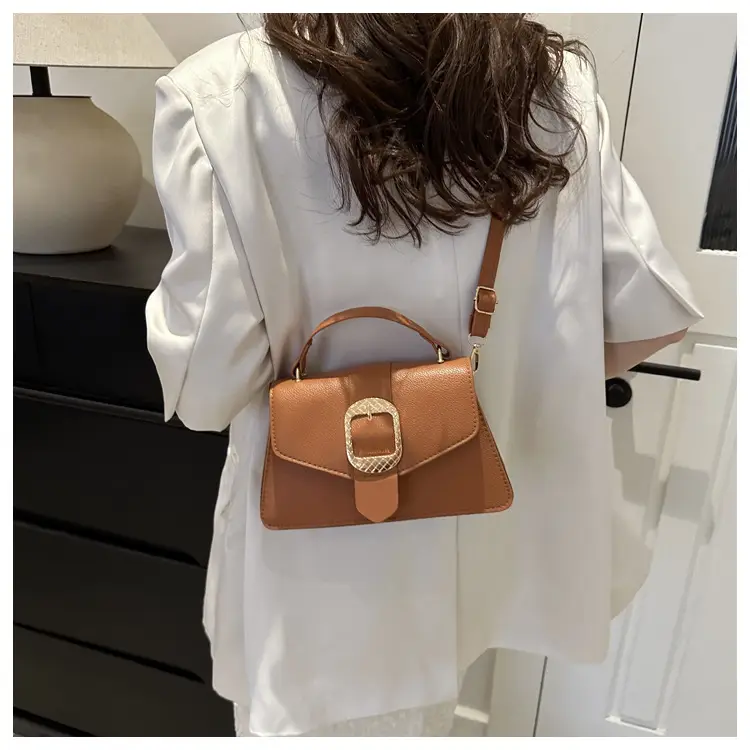Korean Fashion Brown Leather Crossbody Bag for Women — feature 32