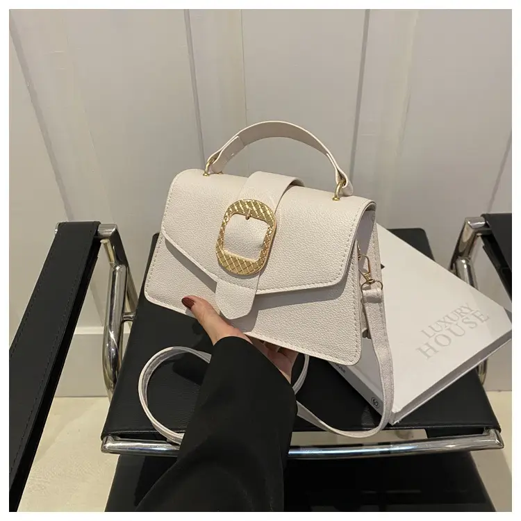 Korean Fashion Brown Leather Crossbody Bag for Women