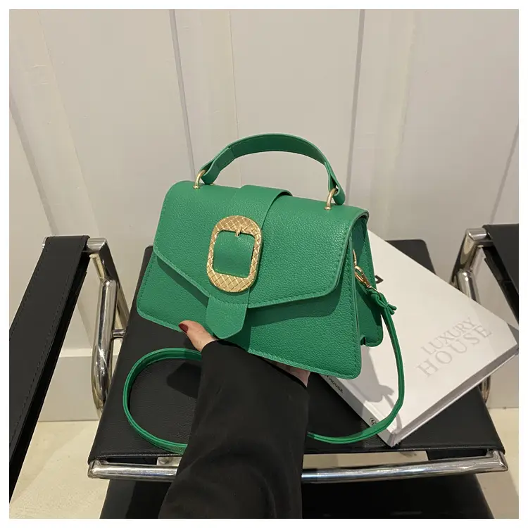 Korean Fashion Brown Leather Crossbody Bag for Women