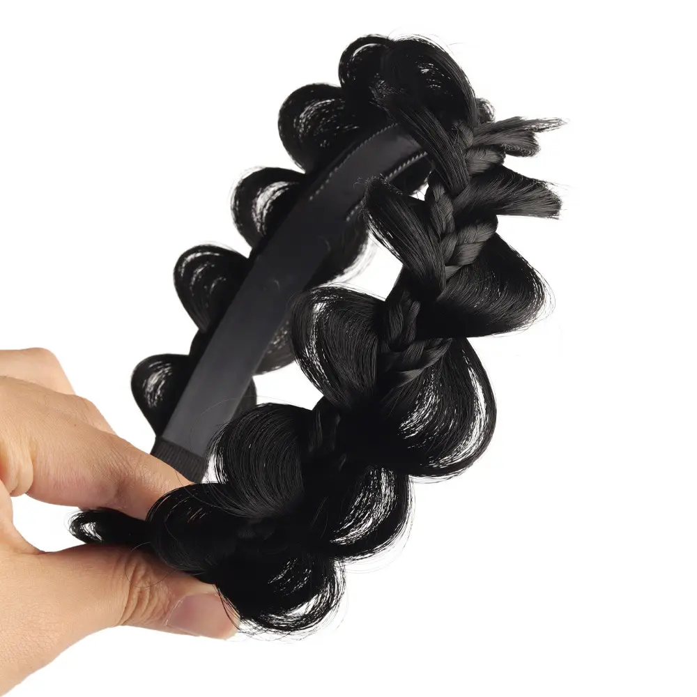 Black Hair Hoop Wig for High Cranial Top Covering — feature 4