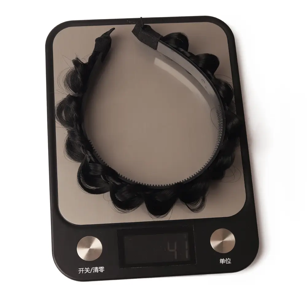 Black Hair Hoop Wig for High Cranial Top Covering — feature 5
