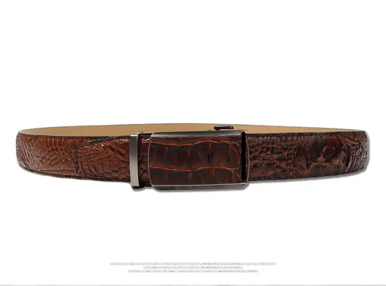 Men's Crocodile Belt Black Automatic Buckle 2026 — feature 3