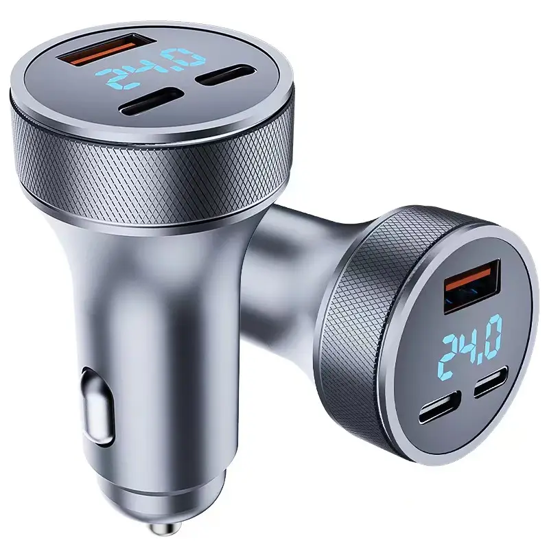 80W Digital Display Car Charger for 1-3 Devices - Image 2