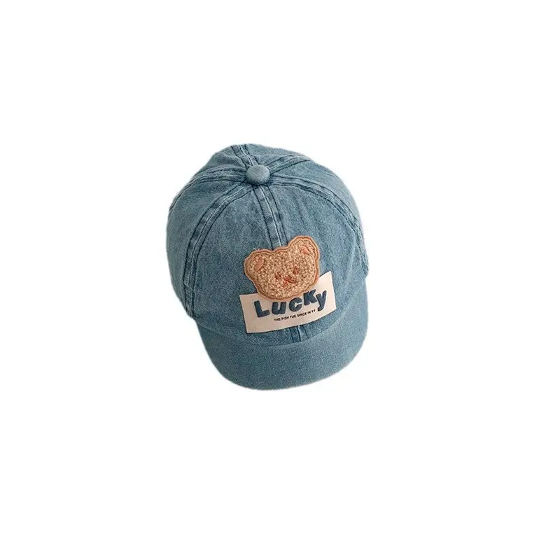 Lucky Ins Denim Baseball Cap for Boys Girls Sunshade Cap
