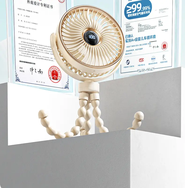 Octopus 2000mAh Portable Fan with Charging Cable — feature 7