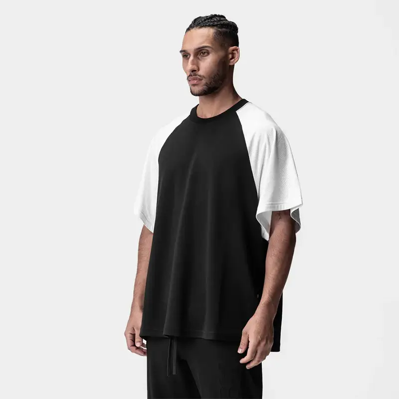 Men Summer Waffle Short Sleeve T-Shirt Grey Large — feature 17