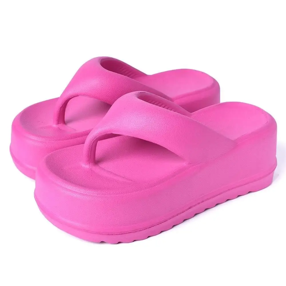 7.5 Thick Bottom Increased Eva Clip Flip-Flops Women's Summer Home New Black Outer Wear Cyber Popular Beach Slippers - Image 8
