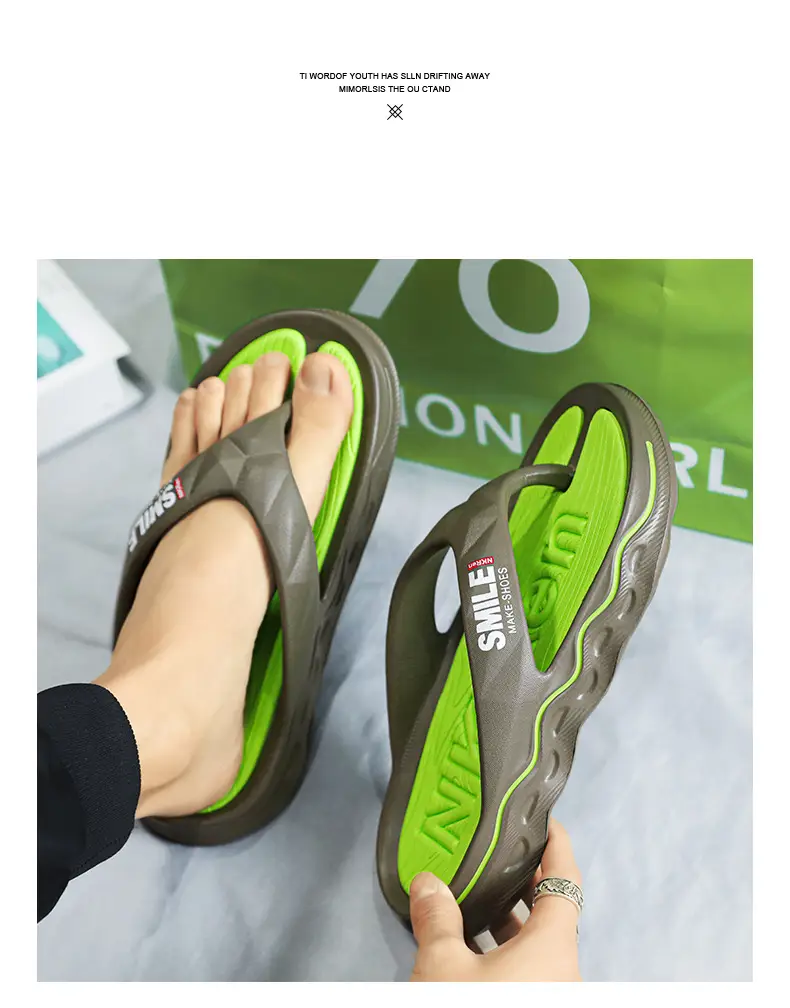 Flip-flops Men's Non-slip Feeling Hot Slippers Summer Fashionable Brand 2024 New Outer Wear Flip-flops Sports Sandals — feature 18