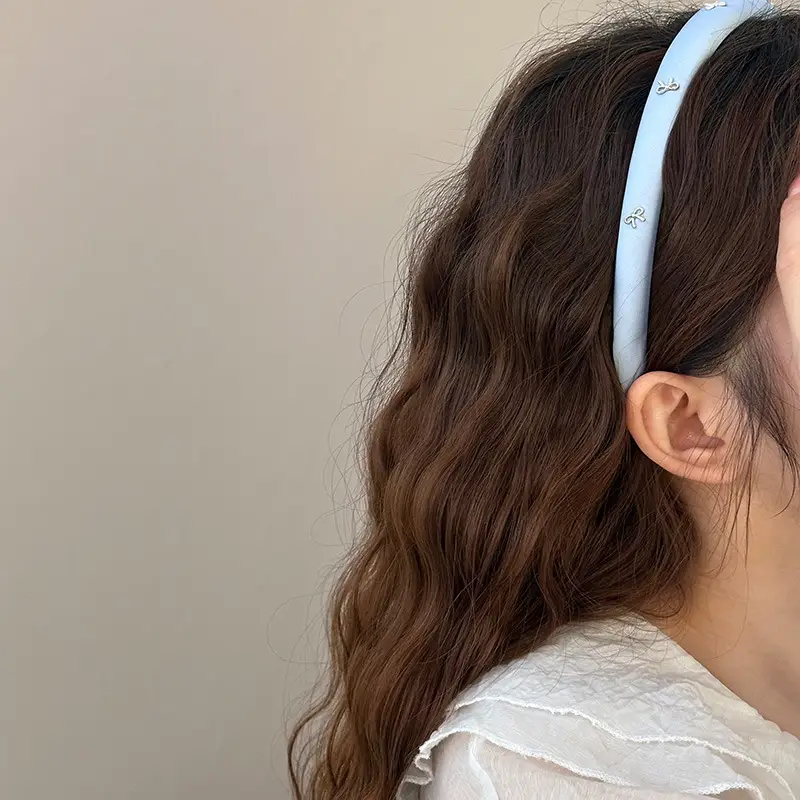 Simple Silver Bow Headband for Women's Hair Accessories - Image 9