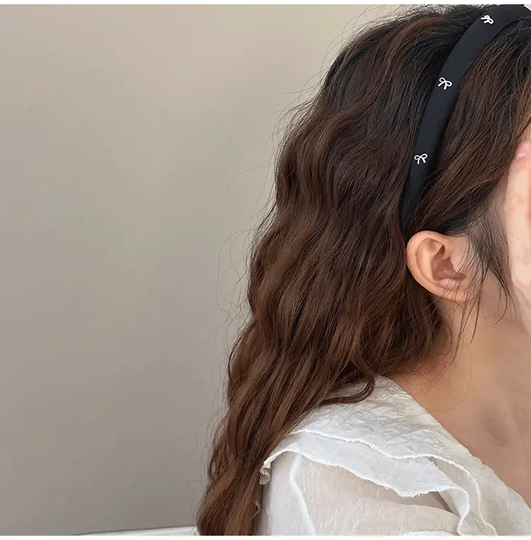 Simple Silver Bow Headband for Women's Hair Accessories — feature 12
