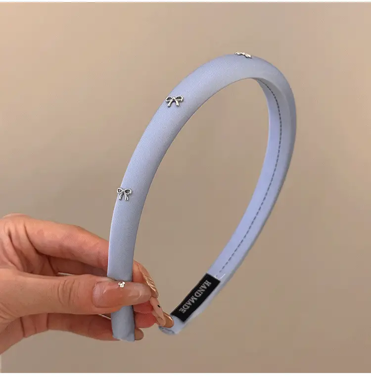 Simple Silver Bow Headband for Women's Hair Accessories — feature 6