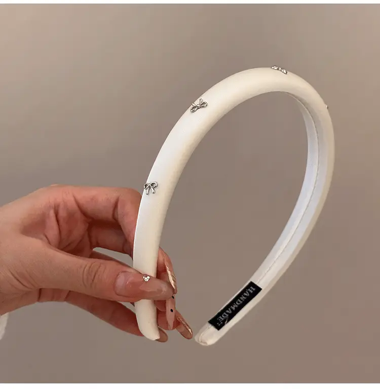 Simple Silver Bow Headband for Women's Hair Accessories — feature 8