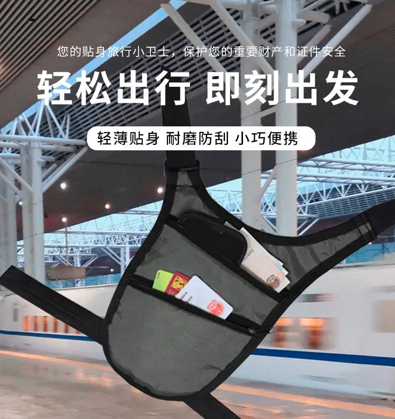 Men's Anti-Theft Underarm Running Sports Bag Shoulder Crossbody Travel Pouch — feature 1