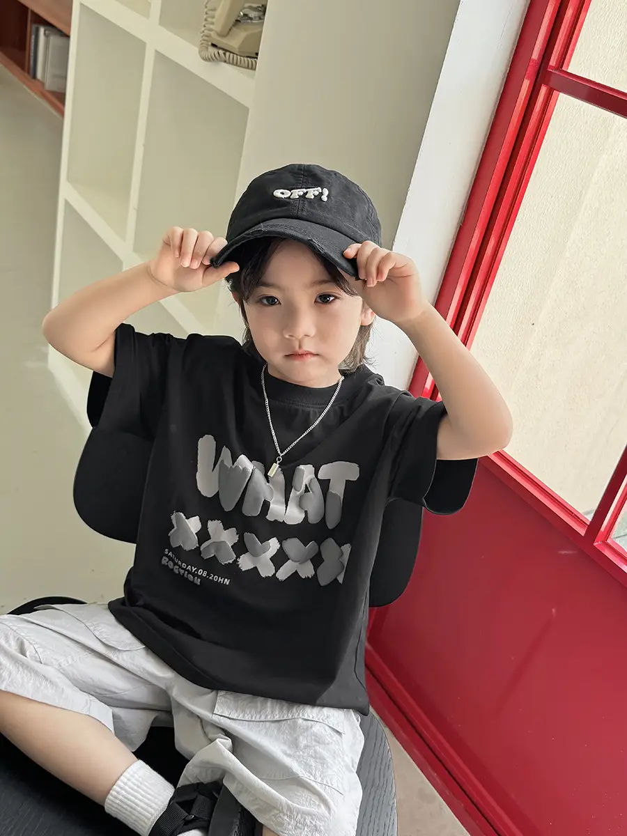 Haima Boys Summer T-Shirt Light Blue Pure Cotton