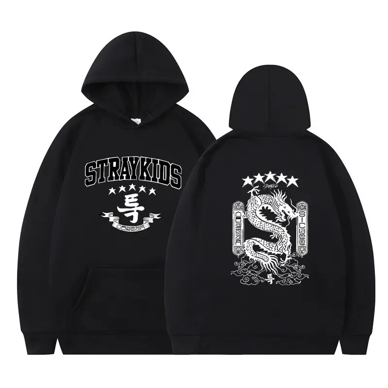 White Hoodie Set Stray Kids AKA Dragon Design - Image 34