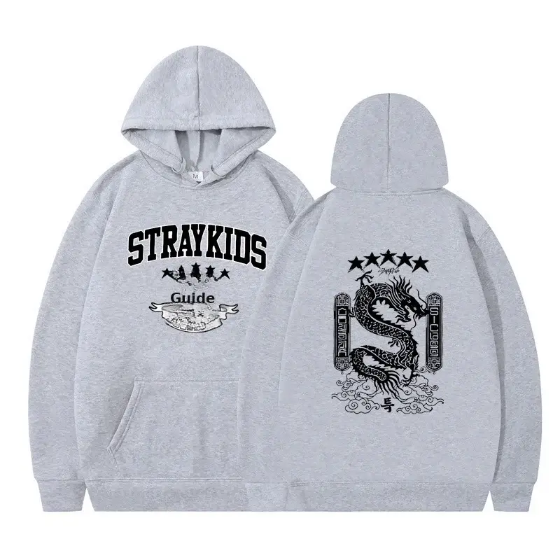 White Hoodie Set Stray Kids AKA Dragon Design — feature 5