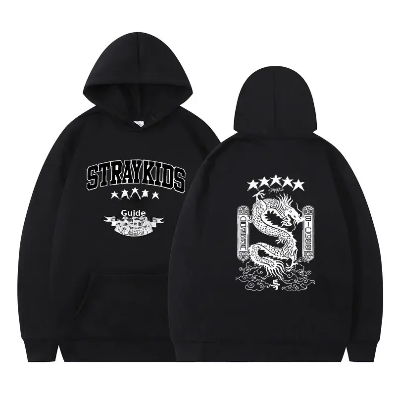 White Hoodie Set Stray Kids AKA Dragon Design — feature 6