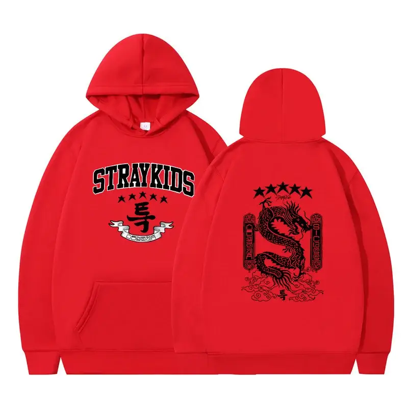 White Hoodie Set Stray Kids AKA Dragon Design — feature 7