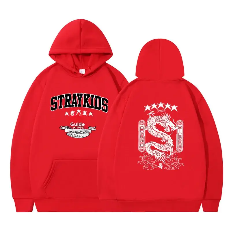 White Hoodie Set Stray Kids AKA Dragon Design — feature 8