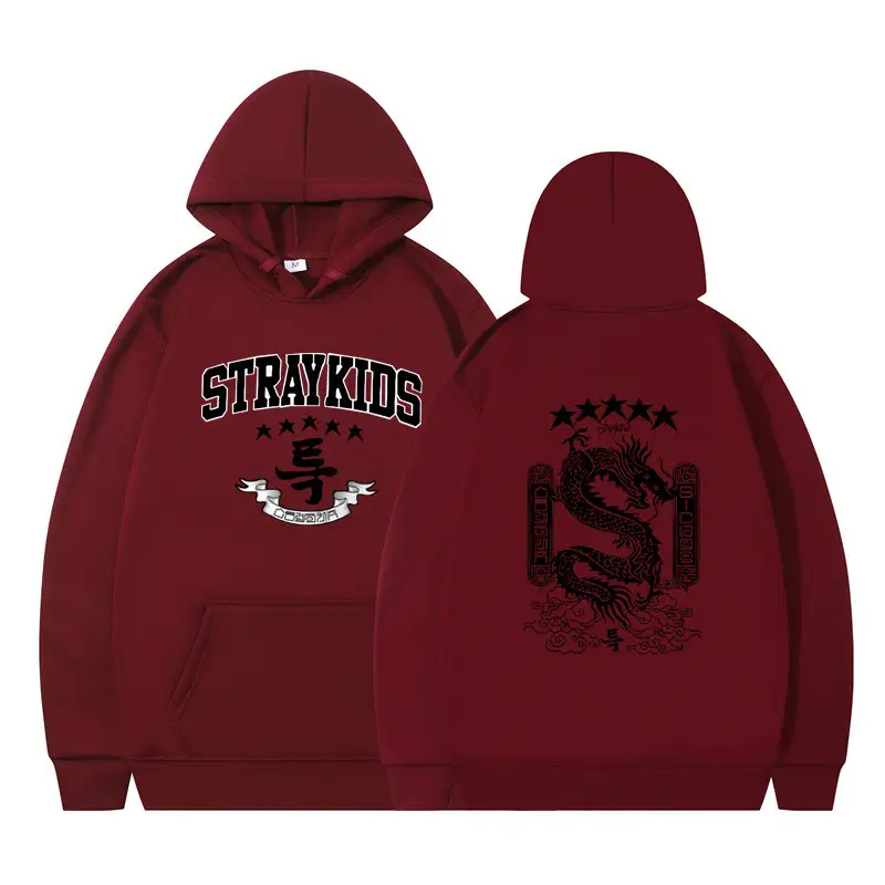 White Hoodie Set Stray Kids AKA Dragon Design - Image 11